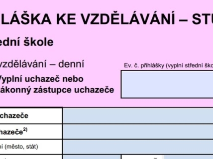 Informace ke 2. kolu přijímacího řízení